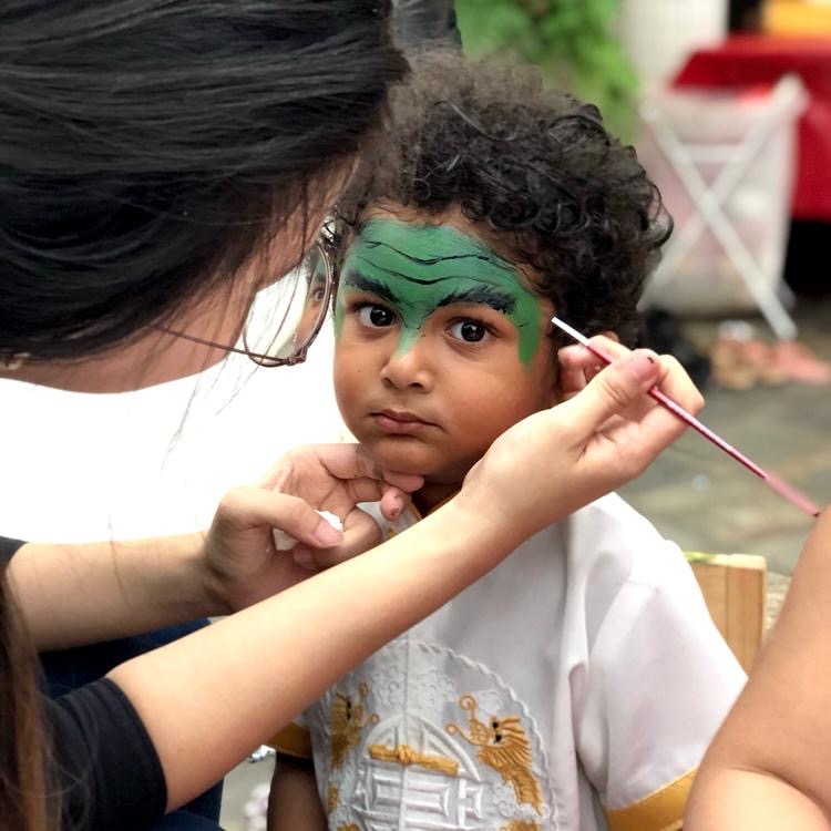 Facepainting for Children's parties by The Kindled Collective - hulk facepainting - birthday party themed face painting