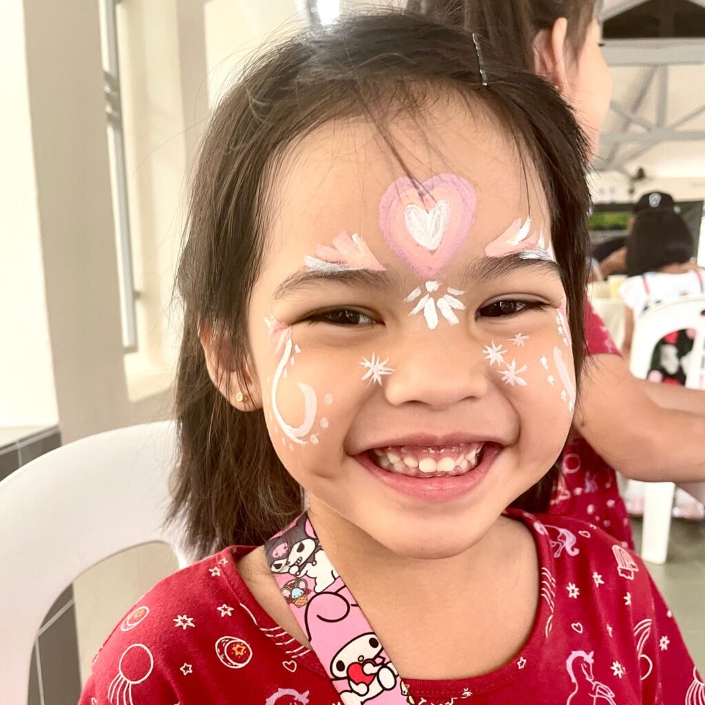 Facepainting for Children's parties by The Kindled Collective - floral princess design on face